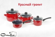 Кастрюля стальная эмалированная серии Гранит