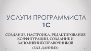 Услуги программиста 1С